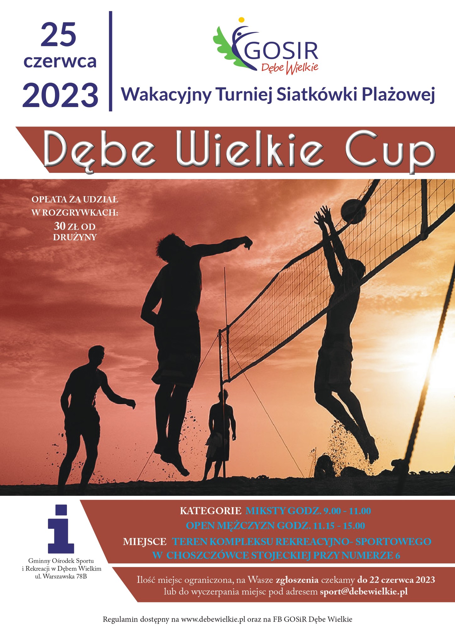 Dębe Wielkie CUP 2023 turnieje plażówki Choszczówka Stojecka