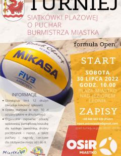 Otwarty Turniej Siatkówki Plażowej o Puchar Burmistrza Miastka