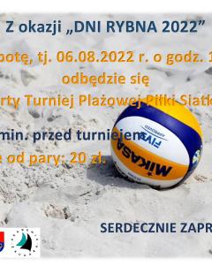 Otwarty Turniej Siatkówki Plażowej - Dni Rybna 2022