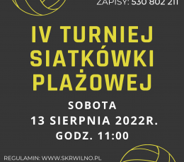 IV Turniej Siatkówki Plażowej
