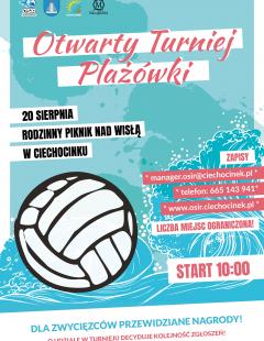 Otwarty Turniej Siatkówki Plażowej podczas Rodzinnego Pikniku nad Wisłą