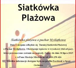 Siatkówka Plażowa o puchar Myślątka