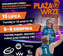 Plaża Wrze 2023 - turniej U-13 i U-15