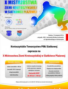 X MISTRZOSTWA ZIEMI KROTOSZYŃSKIEJ W SIATKÓWCE PLAŻOWEJ