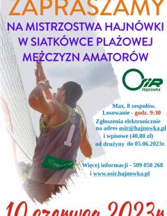 Mistrzostwa Hajnówki w Siatkówce Plażowej Mężczyzn Amatorów