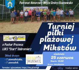 Turniej Siatkówki Plażowej Mikstów o...