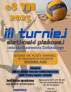 III Turniej Siatkówki Plażowej im. Sławomira Zielińskiego