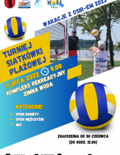 Turniej Siatkówki Plażowej - Wakacje z OSiRem 2023