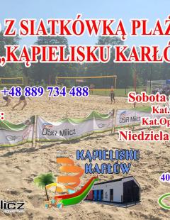 Turniej siatkówki plażowej na Kąpielisku Karłów