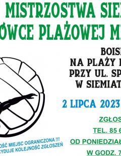 Mistrzostwa Siemiatycz w Siatkówce Plażowej Mężczyzn 2023