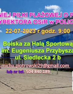 I Turniej Siatkówki Plażowej o Puchar Dyrektora OSiR - Młodzieżowy