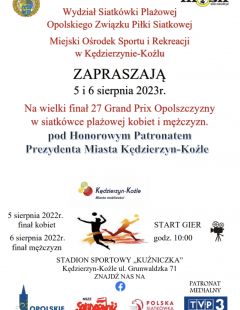 Finał XXVII Grand Prix Opolszczyzny w Siatkówce Plażowej Kobiet