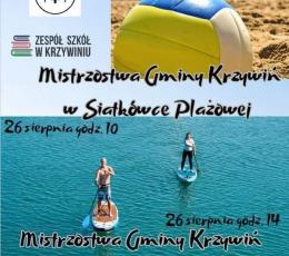 Mistrzostwa Gminy Krzywiń w Siatkówce...
