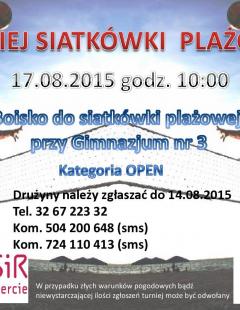 TURNIEJ SIATKÓWKI PLAŻOWEJ