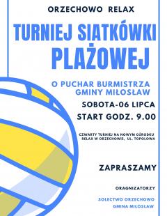 Turniej Siatkówki Plażowej o Puchar Burmistrza Gminy Miłosław