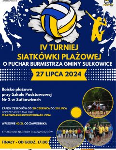 IV Turniej Siatkówki Plażowej o Puchar Burmistrza Gminy Sułkowice