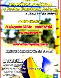 Turniej Siatkówki Plażowej o Puchar Burmistrza Jezioran