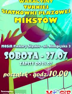 Wakacyjny Turniej Siatkówki Plażowej Mikstów