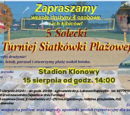 V Sołecki Turniej Siatkówki Plażowej