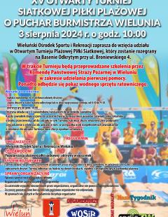 XV Otwarty Turniej Siatkówki Plażowej o Puchar Burmistrza Wielunia