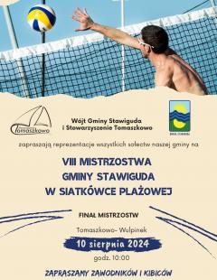 VIII Mistrzostwa Gminy Stawiguda w Siatkówce Plażowej o Puchar Wójta Gminy Stawiguda