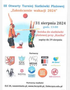 III Otwarty Turniej Siatkówki Plażowej - Zakończenie Wakacji