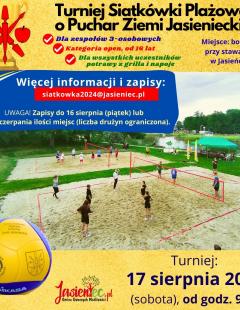 Turniej Siatkówki Plażowej o Puchar Ziemi Jasienieckiej
