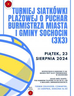 Turniej Siatkówki Plażowej o Puchar Burmistrza Miasta i Gminy Sochocin