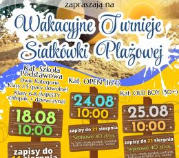 Wakacyjny Turniej Siatkówki Plażowej