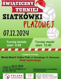 Świąteczny Turniej Siatkówki Plażowej
