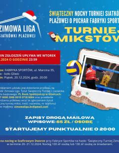 Świąteczny Nocny Turniej Siatkówki Plażowej o Puchar Fabryki Sportów