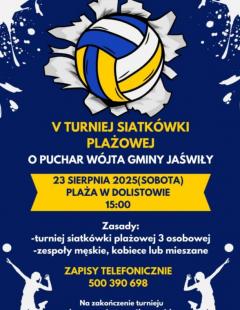 V Turniej Siatkówki Plażowej Trójek o Puchar Wójta Gminy Jaświły