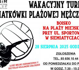 Wakacyjny Turniej Siatkówki Plażowej...