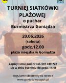 Turniej Siatkówki Plażowej o Puchar Burmistrza...