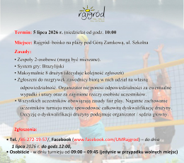 XV Otwarty Turniej Siatkówki Plażowej...