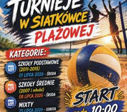 Wakacyjny Turniej Siatkówki Plażowej...