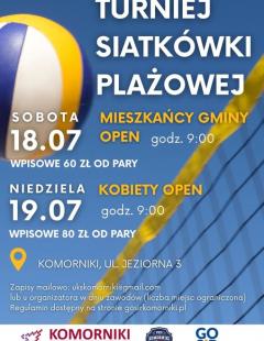 Turniej Siatkówki Plażowej dla Mieszkańców Gminy Komorniki
