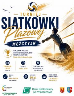 Turniej siatkówki plażowej mężczyzn o Puchar Prezesa Banku Spółdzielczego we Włoszczowie