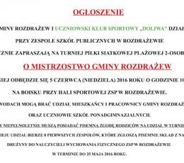 Mistrzostwa Gminy w piłce siatkowej...