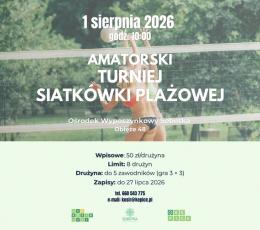 Amatorski Turniej Siatkówki Plażowej...
