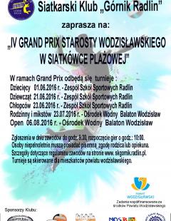 IV Grand Prix Starosty Wodzisławskiego w siatkówce plażowej