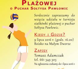 Turniej siatkówki plażowej o Puchar...