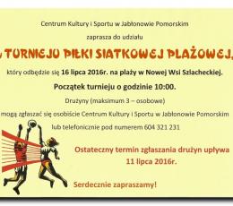 Turniej Piłki Siatkowej Plażowej