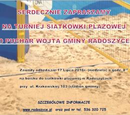 TURNIEJ SIATKÓWKI PLAŻOWEJ O PUCHAR...