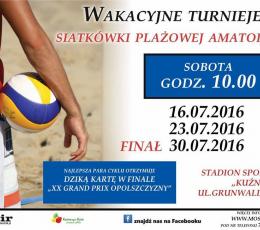 Wakacyjne turnieje siatkówki plażowej...