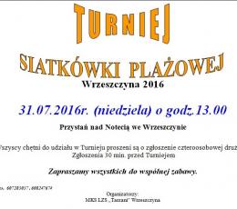 Turniej Siatkówki Plażowej...