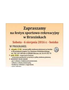 Turniej Siatkowej Pilki plazowej wraz z festynem