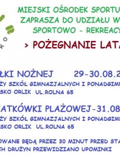 Turniej Siatkówki Plażowej Zakończenie Lata 2016