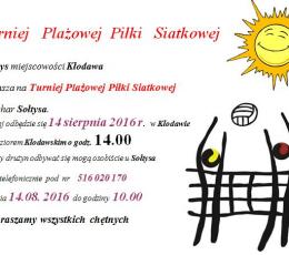 Turniej Plażowej Piłki Siatkowej o...