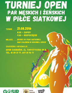 Turniej OPEN par męskich i żeńskich w piłce siatkowej